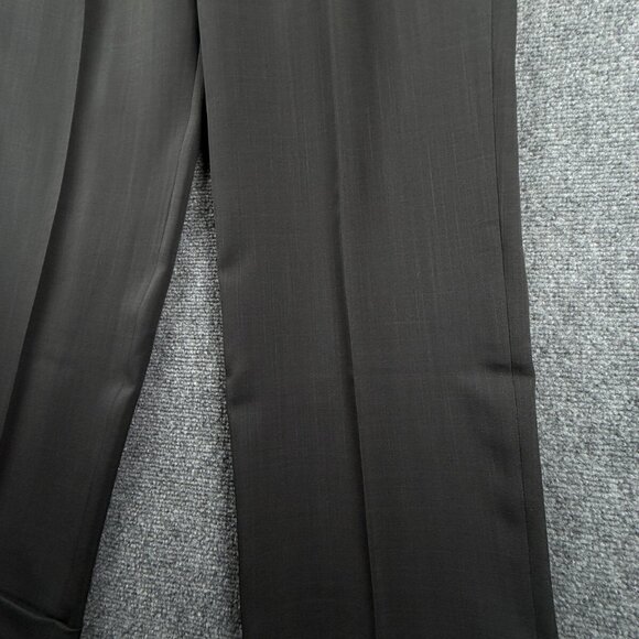 NWT Claiborne Pleated Pants Charcoal Gray 32x32 Stretch Waistband Herringbone - Picture 6 of 13